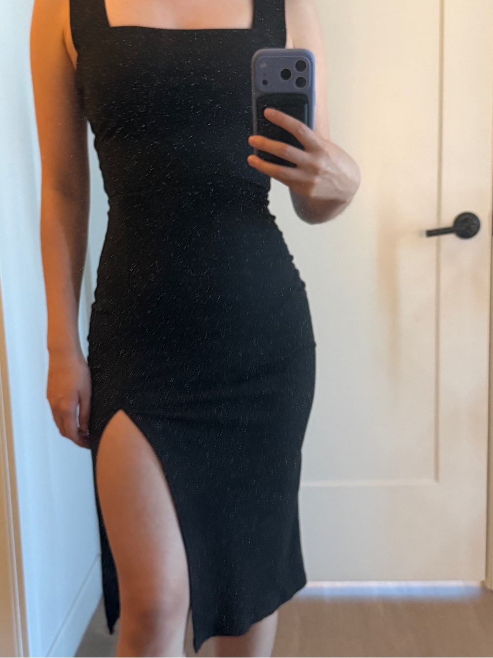 Socialite Black Midi Dress